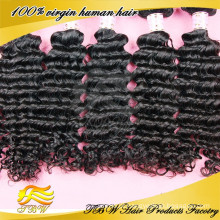 100% real cabelo humano encaracolado clipe preto em extensões do cabelo para o cabelo de desbaste afro-americano